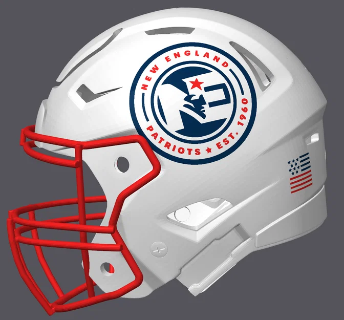 Mũ bảo hiểm bóng bầu dục New England Patriots - Logo 2026 - Image 2