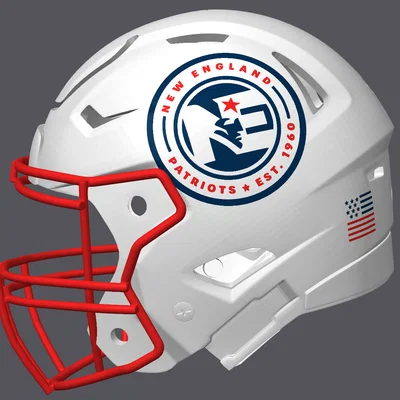 Mũ bảo hiểm bóng bầu dục New England Patriots - Logo 2026