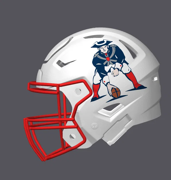 Mũ bảo hiểm bóng bầu dục NE Patriots - Logo cổ điển - Image 2