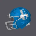 Mũ bảo hiểm bóng bầu dục Detroit Lions - Logo thay thế - Thumbnail 2