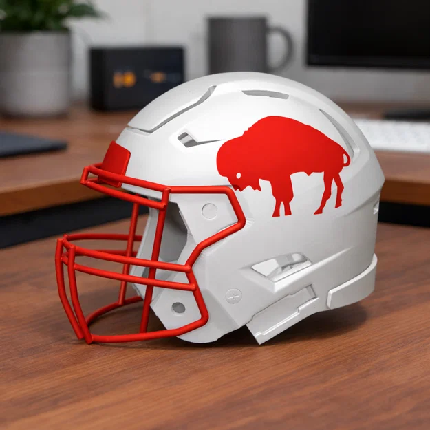 Mô hình mũ bảo hiểm bóng bầu dục Buffalo Bills - Logo cổ điển - Image 1