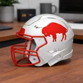 Mô hình mũ bảo hiểm bóng bầu dục Buffalo Bills - Logo cổ điển - Thumbnail 1