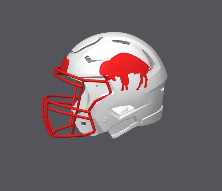Mô hình mũ bảo hiểm bóng bầu dục Buffalo Bills - Logo cổ điển - Image 2