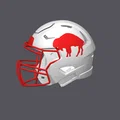 Mô hình mũ bảo hiểm bóng bầu dục Buffalo Bills - Logo cổ điển - Thumbnail 2