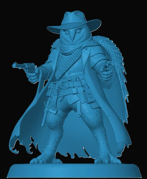 Mô hình Owlin Gunslinger cho game RPG - Image 1