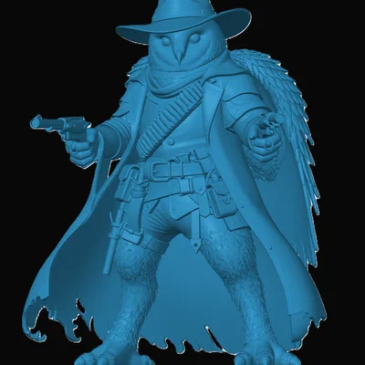 Mô hình Owlin Gunslinger cho game RPG