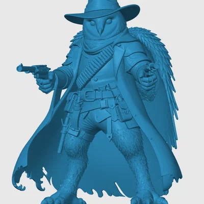Mô hình Owlin Gunslinger cho game RPG