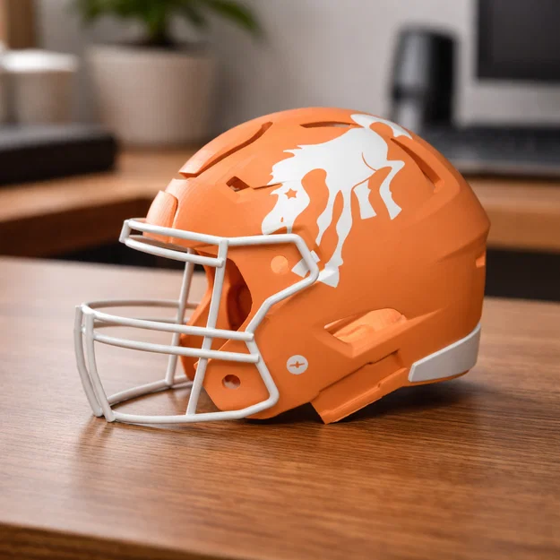 Mũ bảo hiểm bóng bầu dục Denver Broncos - Logo cổ điển - Image 1