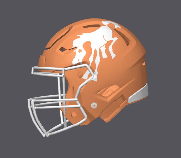 Mũ bảo hiểm bóng bầu dục Denver Broncos - Logo cổ điển - Image 2