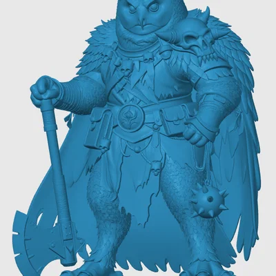 Mô hình Owlin Barbarian cho game nhập vai