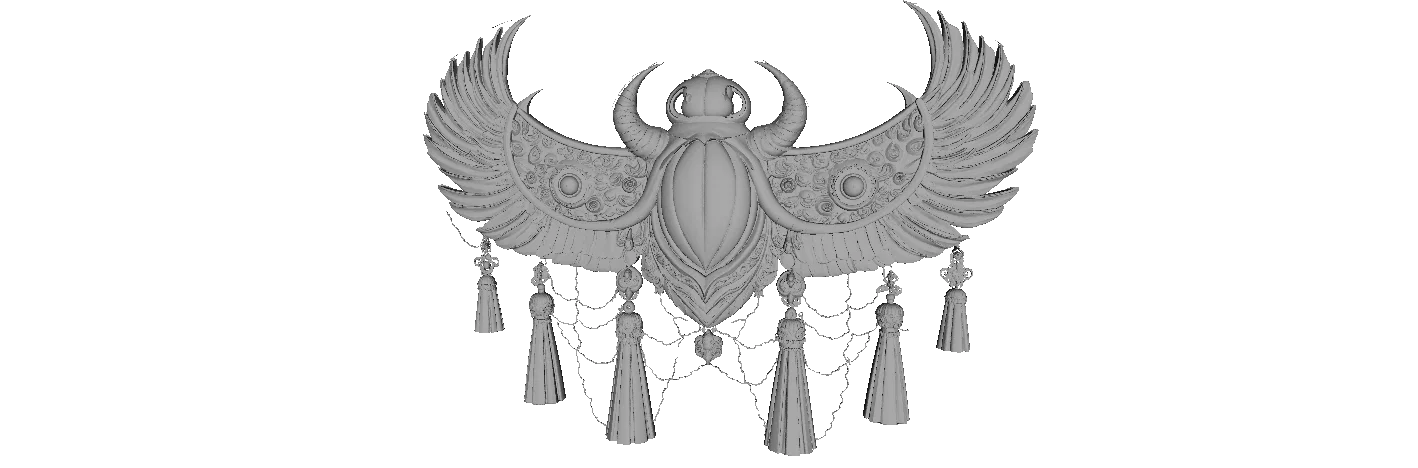 Mẫu in 3D mũ đội đầu Ai Cập (Egyptian Headdress) tinh xảo - Image 1