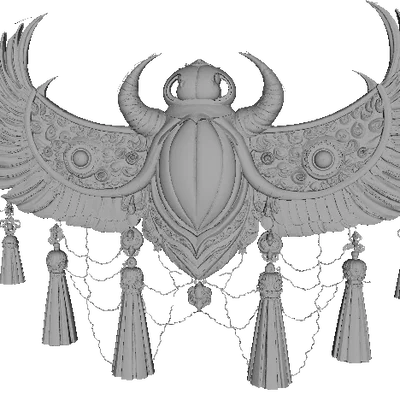 Mẫu in 3D mũ đội đầu Ai Cập (Egyptian Headdress) tinh xảo