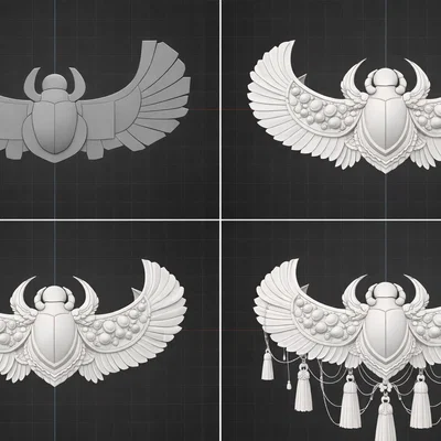 Mẫu in 3D mũ đội đầu Ai Cập (Egyptian Headdress) tinh xảo