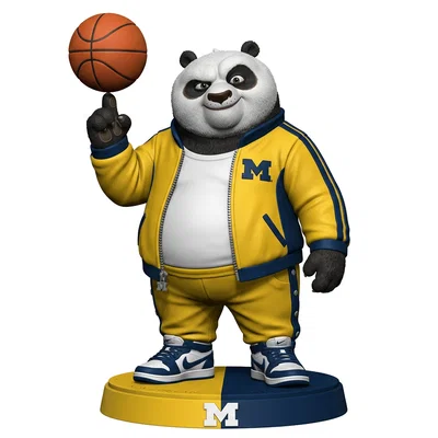 Mô hình 3D Kung Fu Panda đầy khí thế của đội bóng rổ Michigan Wolverines