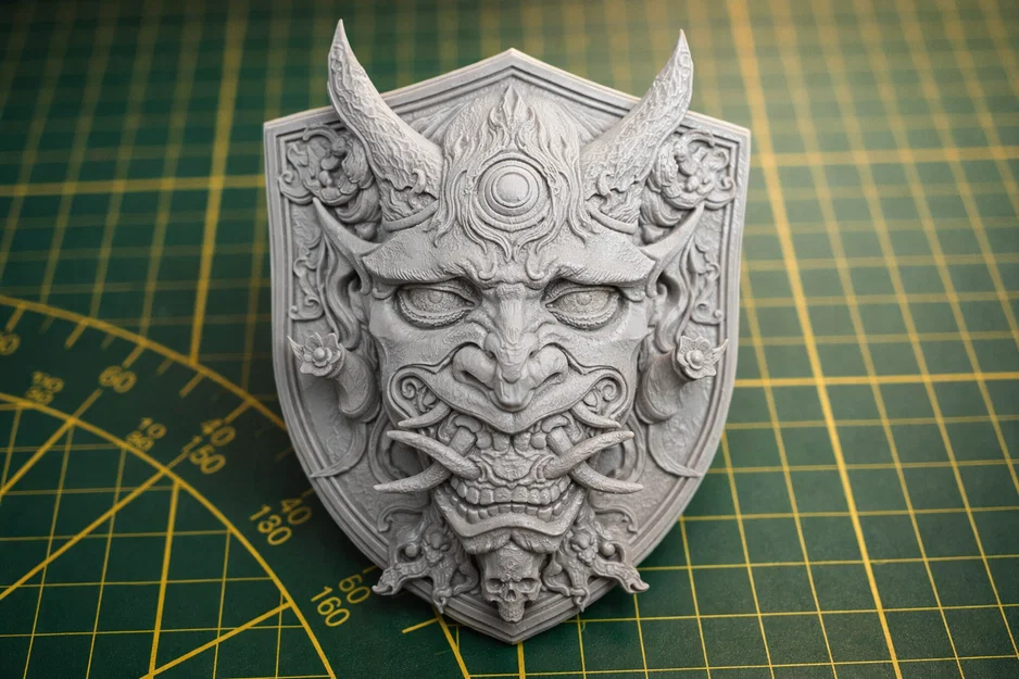 Mô hình trang trí tường mặt nạ Oni Nhật Bản 3D cực chi tiết - Image 1