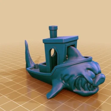 Mô hình 3D Benchy Megalodon: Sự kết hợp giữa tàu test và cá mập