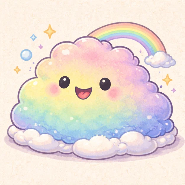 Bộ sưu tập mô hình 3D đáng yêu: Đám mây, Chú ếch và Mầm cây nhỏ - Image 1