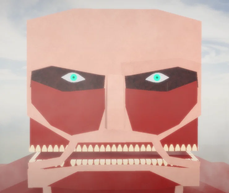 Mô hình 3D Colossal Titan phong cách khối vuông ấn tượng - Image 1