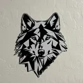 Tranh treo tường đầu sói hình học - Geometric Wolf Wall Art - Thumbnail 2
