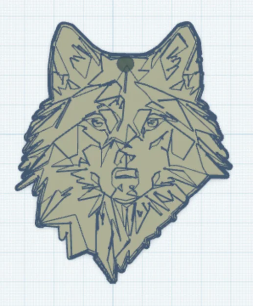 Móc khóa và vật phẩm trang trí tường hình đầu sói 3D (Wolf) - Image 1