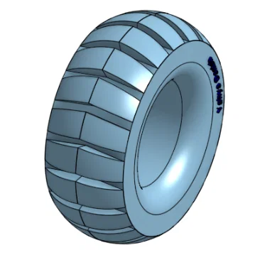 Mô hình lốp xe 3D chi tiết - Phụ kiện cho mô hình xe tự in