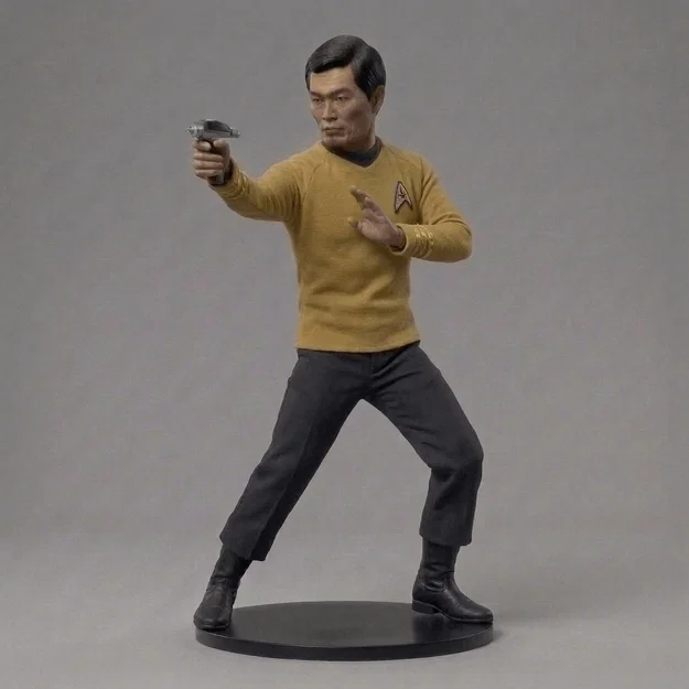Mô hình 3D Lieutenant Sulu (Star Trek) - File in 3D chất lượng cao - Image 1