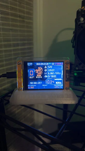 Đế dựng NerdMiner ESP32 thiết kế tối giản - BITCOIN MINER stand - Image 1