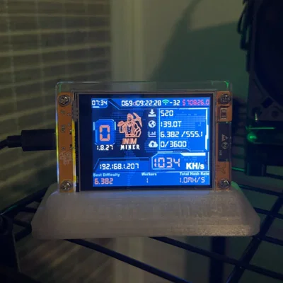 Đế dựng NerdMiner ESP32 thiết kế tối giản - BITCOIN MINER stand