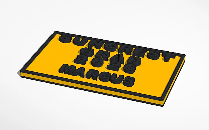 Bảng tên kỷ niệm tốt nghiệp Suncrest Grad 2026 (Marcus) - Image 1