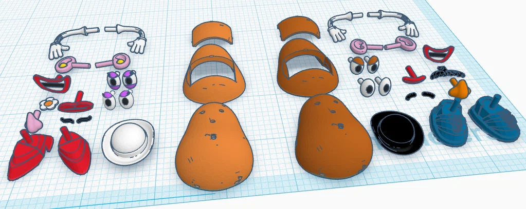 Mô hình in 3D Ông và Bà Khoai Tây (Mr. and Mrs. Potato Head) độc đáo - Image 2