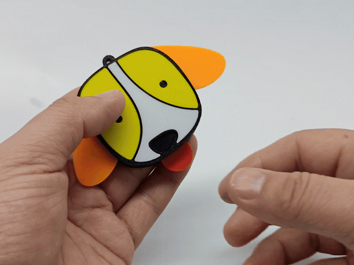 Móc khóa chú cún đáng yêu với phần tai và lưỡi cử động linh hoạt - Image 3