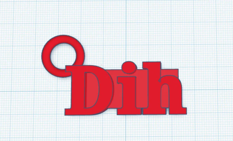 Móc khóa Dih - Mẫu thiết kế in 3D cá tính và độc đáo - Image 1