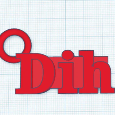 Móc khóa Dih - Mẫu thiết kế in 3D cá tính và độc đáo