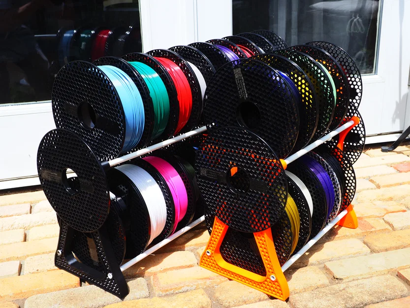 Giá đỡ cuộn nhựa in 3D tận dụng từ cuộn Prusament - Image 1