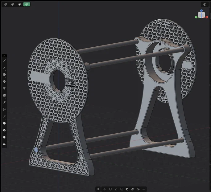 Giá đỡ cuộn nhựa in 3D tận dụng từ cuộn Prusament - Image 2