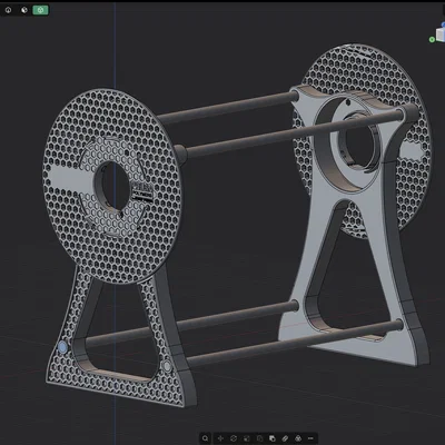 Giá đỡ cuộn nhựa in 3D tận dụng từ cuộn Prusament