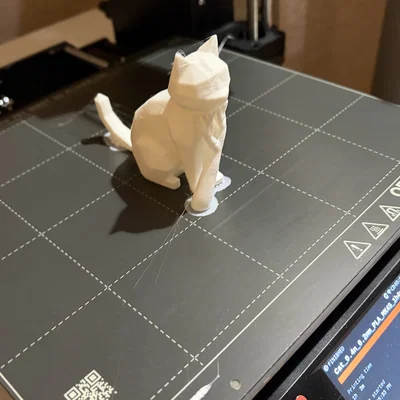 Mô hình chú mèo Low-poly