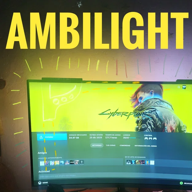 Ngàm giữ dải đèn LED RGB (Universal Ambilight RGB Holder) cho màn hình - Image 1