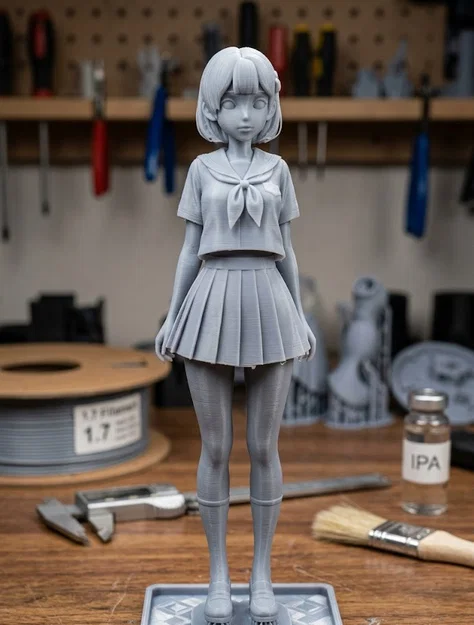Mô hình 3D nữ sinh anime (Anime School Girl) dễ thương - Image 1