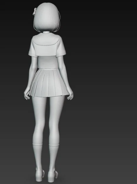 Mô hình 3D nữ sinh anime (Anime School Girl) dễ thương - Image 2