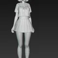 Mô hình 3D nữ sinh anime (Anime School Girl) dễ thương - Thumbnail 4
