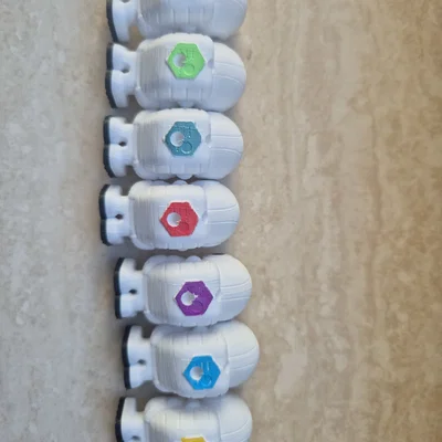 Móc khóa phi hành gia 3 mảnh