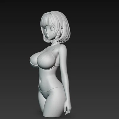 Mô hình Anime nữ bán thân cực kỳ chi tiết cho người yêu in 3D