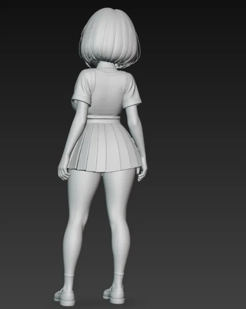 Mô hình nữ sinh Anime dễ thương để in 3D trang trí - Image 3