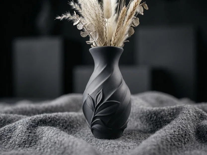 Bình hoa 3D Eclipse Bloom Vase - Thiết kế họa tiết lá tinh xảo - Image 2
