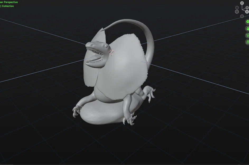 Mô hình thằn lằn cổ xòe (Lizard) đậu trên tảng đá - Mẫu in 3D độc đáo - Image 1