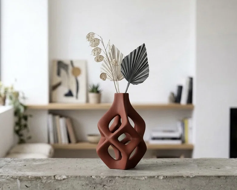 Bình Hoa 3D Thiết Kế Nghệ Thuật Hiện Đại - Image 1