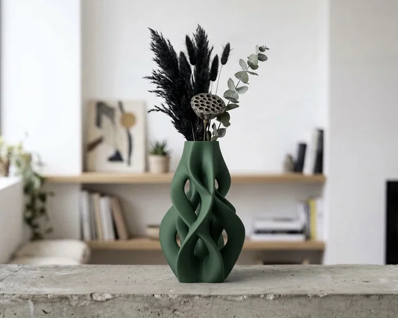Bình hoa thiết kế xoắn ốc hiện đại (Design Vase) cho không gian nhà - Image 1