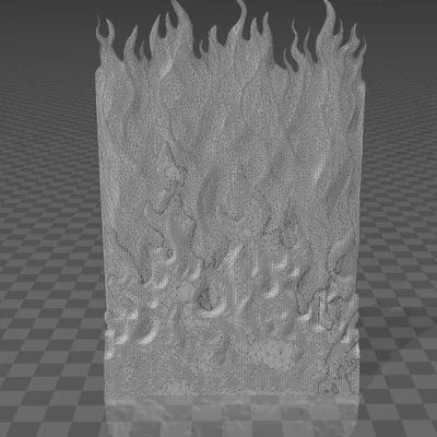 Mô hình trang trí Tường Lửa (Wall of Fire) in 3D ấn tượng
