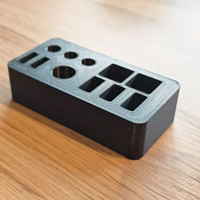TheOptiForge Stealth Tech Hub (Gridfinity 2x1) - Khay tổ chức thiết bị thông minh